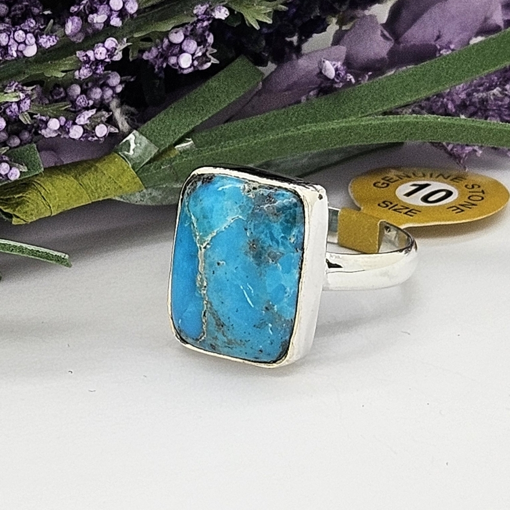 Kingman Turquoise Ring Sz 10